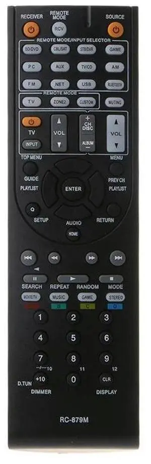 RC-879M Replaced Remote Control for Onkyo ReceiverTX-NR535 TX-SR333 HT-R393 HT-S3700 Media Player Replacement