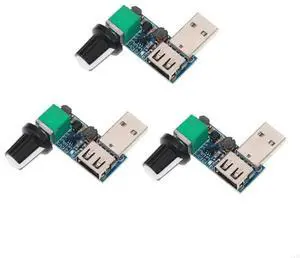 Portable USB Fan Speed Controller Adjuster with Simple Controller Knob and switches