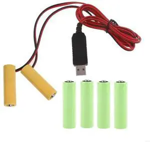 4.5V AA LR6 VirtualPower Supply Adapter CableEliminators for Remote LED Lights Eletric Clock Fan