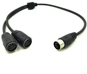 MIDI Cable Male to Double DIN-5 Female Extension Cord Line for MIDI Keypad