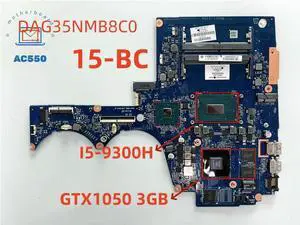 Laptop Motherboard L60212-601 DAG358C0 FOR 15-BC I5-9300H GTX1050 3GB HM370100% WorkingTest Passed