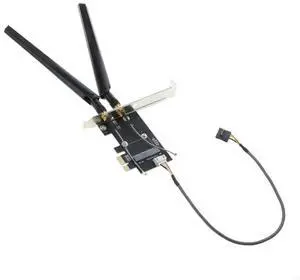 Mini PCI-Express to PCIE Adapter Dual-Band 2.4-G Antenna Support Plugs & Play, No Driver Needed for Computers