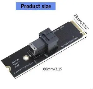 M.2 PCIE to SFF-8643 Host Adapter Motherboards PCIE Adapter Host Controller Expansion Card for Desktop PC