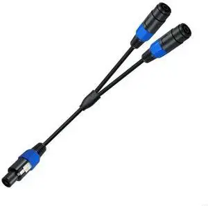 Speakon Splitter Cable 1 Male to 2 Female 2 Pole Speak-on Speaker Adapter Cable