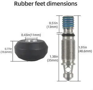 Photography Tripod Feet Spikes 3/8 Thread and Nonslip Pad with Wrench for DSLR Cameras and Mobile Devices