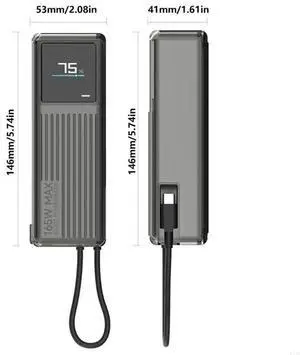 Shockproof TPU Storage Bag for 165W Powerbank 10000 PB1165MI Case TPU Sleeves for Durability and Easy Transport