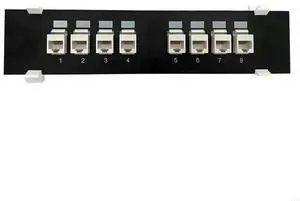 8-Port CAT6 Toolless Extender Patch Panel RJ45 Networking Wall Mount Bracket