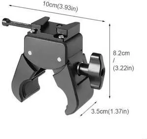 V MountClip with Large Clamp Camera Tripod Clamp Studio Lighting Accessory for Secure Attachment to Tripods