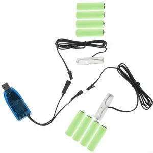 1V-24V Adjustable USB Power Supply Cable for AAReplace 1-8AA Batteries