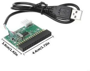 USB Cable Adapter 34P Floppy Connector Includes Power Cable Connector