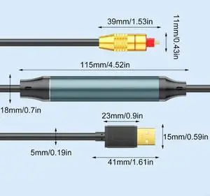 USB Fiber Optical Digital Analog Sound Cable SPDIF Digital Fiber Optical Converters