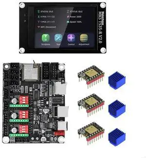 DLC32 32Bit GRBL Offline Controller with TS35 LCD Screen TMC2209 Motor Driver Heatsinks for Engraver Control Board