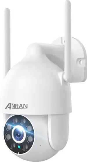 ANRAN 2026 Limited 2K Wireless Outdoor Security Camera, 5Ghz PTZ Home Security Camera with 360° View and Auto Motion Tracking,2.4G WiFi Dome Surveillance Camera,Spotlight Siren,Night Vision,Audio