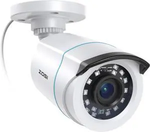 ZOSI 2MP 1080p HD Security Camera Outdoor Indoor 1920TVL (Hybrid 4-in-1 HD-CVI/TVI/AHD/960H Analog CVBS),24PCS LEDs,80ft Night Vision, 90°View Angle, Weatherproof Surveillance CCTV Bullet Camera