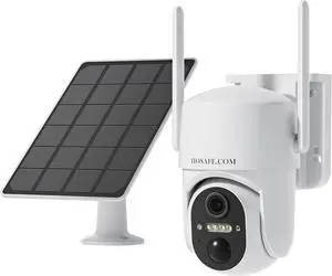 Cameras for Home Security Outdoor, WiFi Outdoor Camera Wireless, Solar Security Cameras Wireless Outdoor, 360 PTZ, PIR Sensor, 2K HD Color Night Vision, 2-Way Talk, IP66 Waterproof