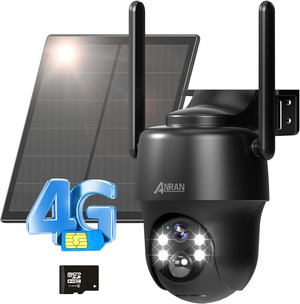 Caméra Surveillance Solaire 4G LTE Sans Wi-Fi - Pack 2 Caméras 2K PTZ 355° - Détection PIR, Vision Nocturne Couleur