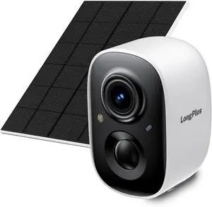 LongPlus Solar Security Cameras Wireless Outdoor Camera Wireless Camera for Home Security, Battery Powered WiFi Cameras with AI Motion Detection, 2-Way Talk, Cloud/SD Storage