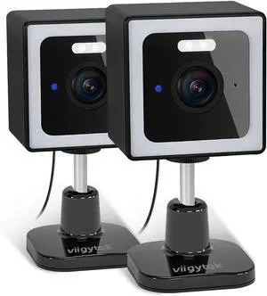 WiFi Home Security Cameras, 2K Outdoor Security Camera, Pet Baby Scurity Camera, Color Night Vision, 2-Way Audio, IP65 Waterproof, Remote Viewing (Black-2Pack)