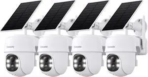 Cinnado 2K Outdoor Cameras for Home Security Solar Powered White B6 4 Pack Cinnado 2K Outdoor Cameras for Home Security Solar Powered White B6 4 Pack