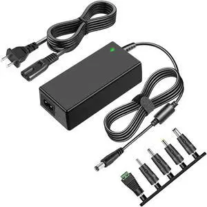 12V 3.5A DC Power Supply Input 110-240V AC Output 12 Volt 3.5A Compatible with 12Vdc 3A 2.5A 2A 1.5A 1A AC Adapter with 5 Tips.
