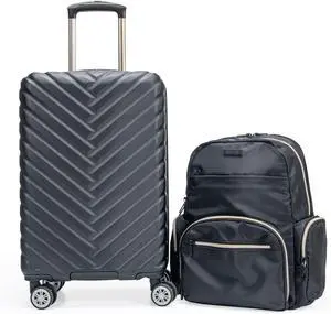 Kenneth Cole REACTION Sophie Backpack, Black, 15" Laptop & 20" Carry-On