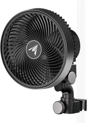 CLOUDRAY A6, Grow Tent Clip Fan 6 with Redesigned Long-Life EC Motor, Custom 10 Dynamic Wind Speeds, Weatherproof IP-54, Manual Swivel, for Hydroponics Circulation Cooling