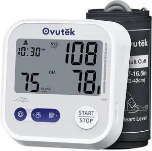 Blood Pressure Monitors for Home Use Upper Arm, 8.7"-16.5" BP Cuff with 245 Sets for 3 Users, Large Display Automatic Digital Blood Pressure Machine with Batteries
