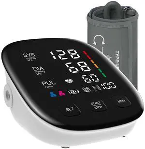 Blood Pressure Monitor, Automatic Upper Arm Blood Pressure Monitors for Home Use with Digital LED Display, Adjustable Blood Pressure Cuff 9-17'' with 2×199 Sets Memory (White)