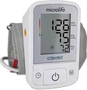 Microlife BPM2 Automatic Digital Upper Arm Blood Pressure Monitor, Wide-Range Cuff Fits Most (Medium  Large up to 16.5 in), Stores 60 Results