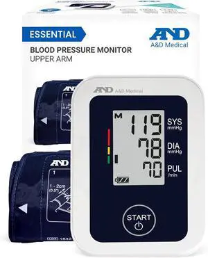 A&D Medical Blood Pressure Monitor for Home Use, UA-651  Upper Arm Precise BP Machine  Wide Range Cuff (8.6 / 22-42cm), Adults, 4 AA Batteries