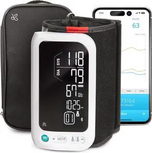 Greater Goods Bluetooth Blood Pressure Monitor with Automatic Upper Arm Cuff, App-Enabled for iOS and Android