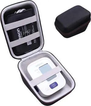 LTGEM Case Compatible with OMRON Bronze BP5100 / BP5000 / 5 Series BP742N Blood Pressure Monitor, Black+Gray(Case Only)
