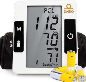Dario Premium Blood Pressure Monitor for Home Use  Smart, Reliable & Easy to Use, Adjustable Arm Cuff (8.7516.5"), Bluetooth App & Carrying Case