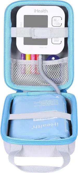 Aenllosi Hard Storage Case Replacement for iHealth Track Smart Upper Arm Blood Pressure Monitor,Holder for Batteries & Fingertip Oximeter(Case Only)