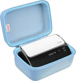 BOVKE Carrying Case for OMRON Evolv Bluetooth Wireless Upper Arm Blood Pressure Monitor, BP7000 One-Piece Design Portable OMRON BP Monitor Storage Bag, Blue
