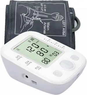 Blood Pressure Monitor with Extra Large Cuffs (8.6"-16.5") - 99 Memory Readings, Home Use, Precise Upper Arm Cuff LugeWhite Upper Arm