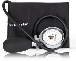 Dixie EMS BP Cuff, Aneroid Professional Sphygmomanometer, Precise Monitoring Blood Pressure Cuff Manual for Adults - Black