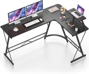 Mr IRONSTONE 63" L Shaped Computer Desk, Corner Desk, Home Office Desk, Gaming Writing Workstation with Large Monitor Stand, Easy to Assemble, Black Mr IRONSTONE 63" L Shaped Computer Desk, Corner Desk, Home Office Desk, Gaming Writing Workstation with Large Monitor Stand, Easy to Assemble, Black