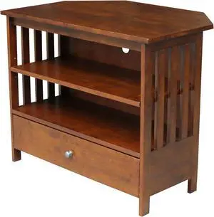 Solid Wood Mission Corner Enteinment/TV Stand, Espresso Solid Wood Mission Corner Enteinment/TV Stand, Espresso