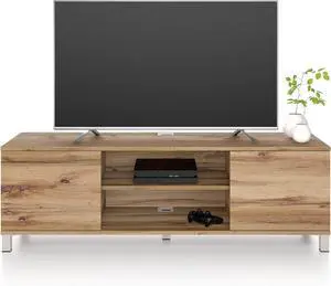 Mobili Fiver, Rachele TV Stand, Rustic Oak, Made in Italy Mobili Fiver, Rachele TV Stand, Rustic Oak, Made in Italy
