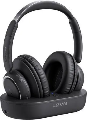 LEVN Wireless Headphones for TV Watching, TV Headphones Wireless for Seniors with Transmitter Charging Base, Hearing-impaired, No Audio Delay Bluetooth 5.2, Plug and Play, Gifts for Elderly LEVN Wireless Headphones for TV Watching, TV Headphones Wireless for Seniors with Transmitter Charging Base, Hearing-impaired, No Audio Delay Bluetooth 5.2, Plug and Play, Gifts for Elderly