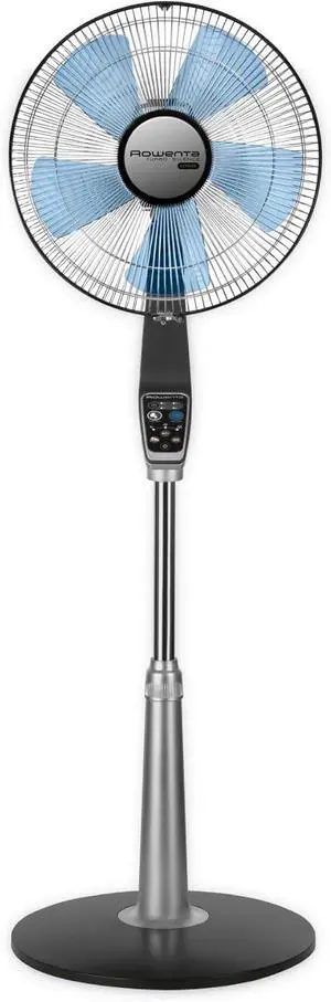 Rowenta Pedestal Fan, 53 Inches, Ultra Quiet Oscillating Fan for Bedroom, Portable, 5 Speeds, Refresh Up to 23-Feet, Silver, Indoor, VU5670 Rowenta Pedestal Fan, 53 Inches, Ultra Quiet Oscillating Fan for Bedroom, Portable, 5 Speeds, Refresh Up to 23-Feet, Silver, Indoor, VU5670