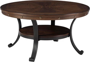 Powell Furniture Franklin Cocktail Table, Small, Multicolor,Brown/Black Powell Furniture Franklin Cocktail Table, Small, Multicolor,Brown/Black