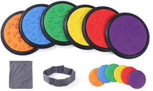 Kore Design® Sensory Game Tiles  Set of 6 Large and 6 Small Assorted Colors, Classic