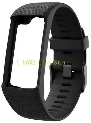 Silicone Replacement Watch Band Black Buckle Wrist Strap for Polar A360 A370 Series GPS for Bracelet Watch