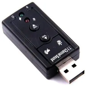 1pcs External USB AUDIO SOUND CARD ADAPTER VIRTUAL 7.1 USB 2.0 Mic Speaker Audio Headset Microphone 3.5mm Jack Converter