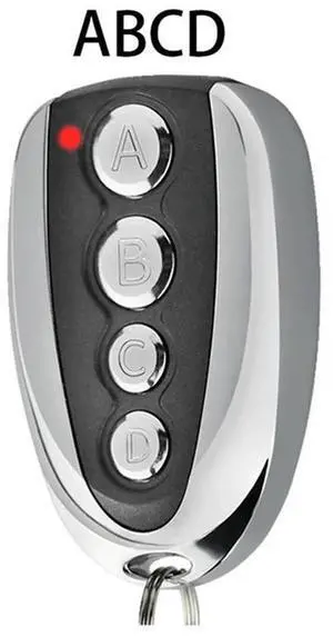 2X Universal 433Mhz Garage Door Opener Remote Control, 4-Button Keychain Duplicator For Gates And Doors, Compact Design