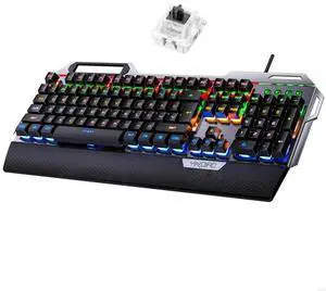 Waterproof Mechanical Gaming Keyboard 104 Keys Backlit Keyboard for