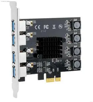 4 Ports USB PCIE HUB PCI-E Expansion Card Adapter Controller Extender Cards