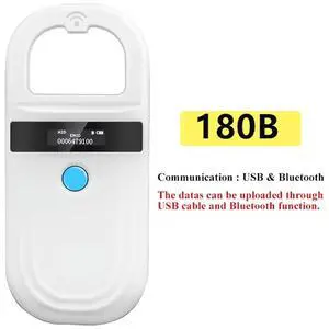 Handheld 134.2Khz Animal RFID Reader Pet Cat Dog Micro-Type Chip FDX-B Glass Chip USB/Bluetooth Tag Reader